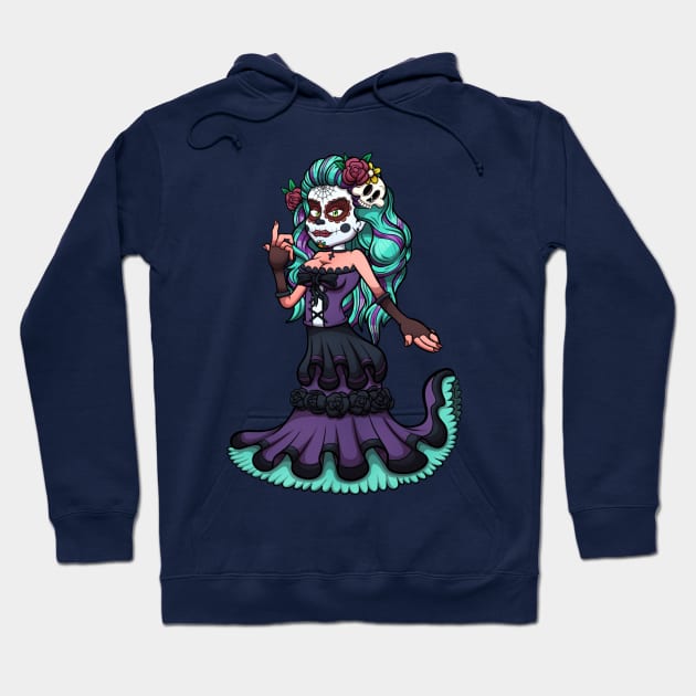 Sugar Skull Girl Hoodie by TheMaskedTooner